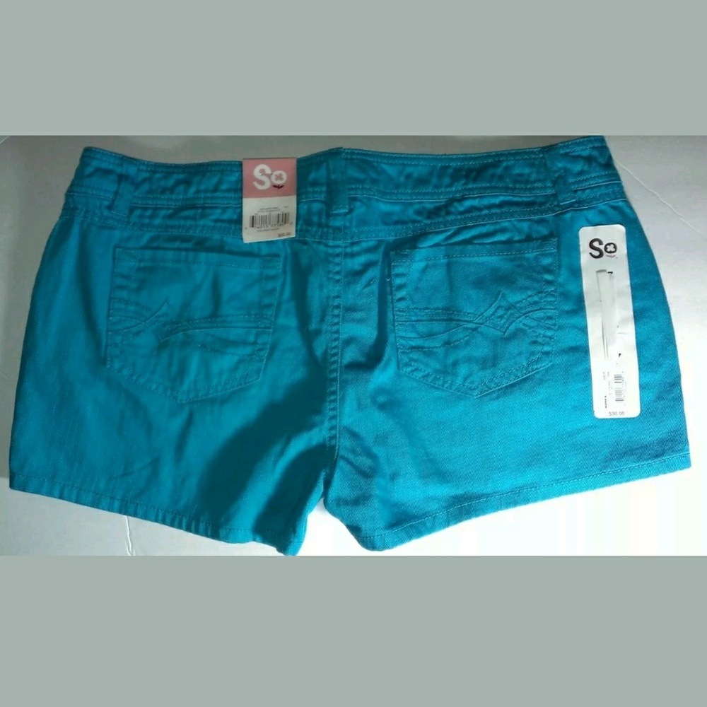 SO JEAN SHORTS CAPRI BREEZE BLUE SIZE 0 - Picture 2 of 4